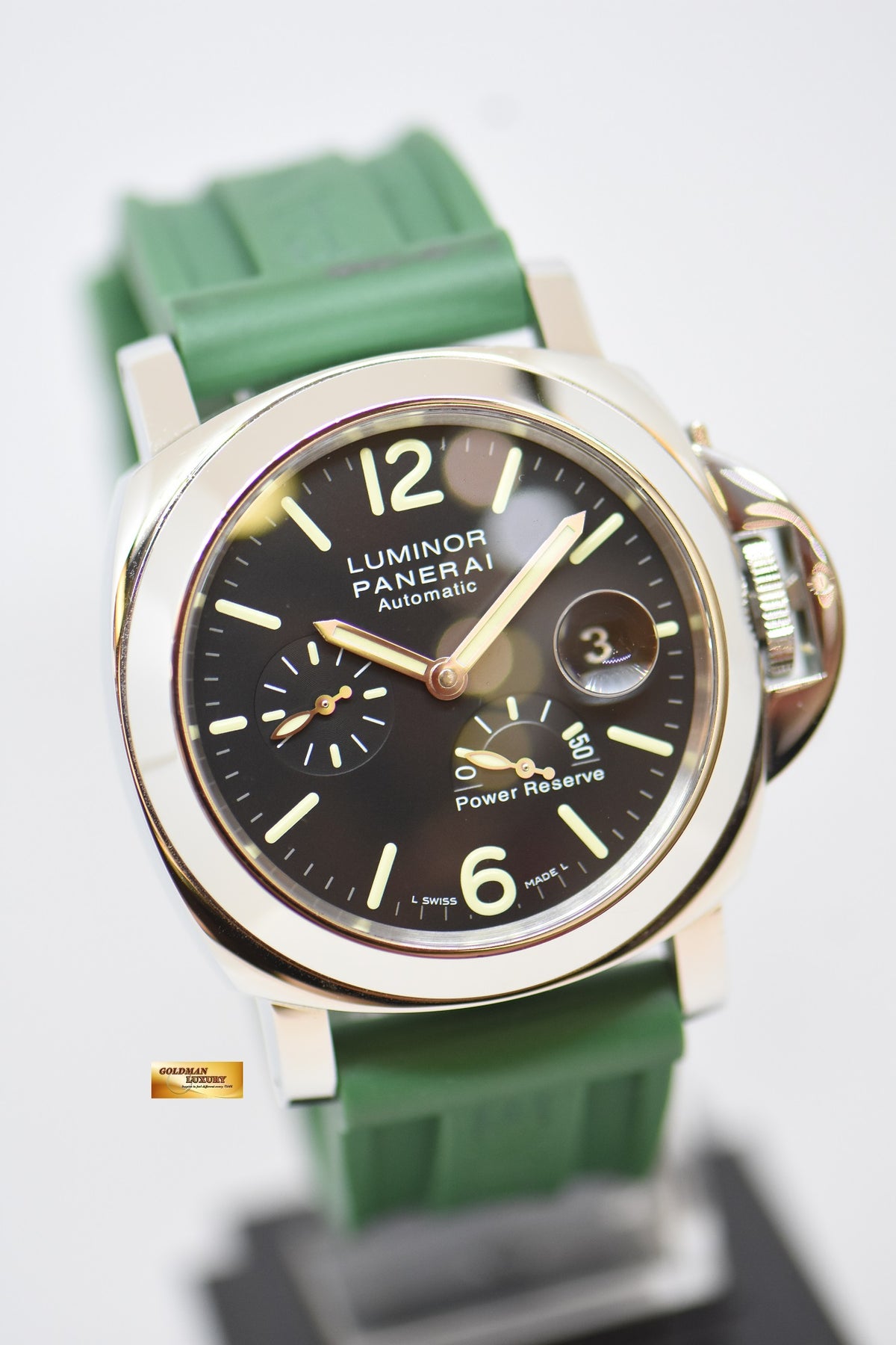 [SOLD] PANERAI LUMINOR MARINA 44mm POWER RESERVE AUTOMATIC BLACK PAM 1090 (MINT)