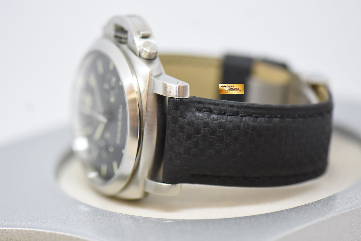 [SOLD] PANERAI LUMINOR 1950 CASE 44mm STEEL IN LEATHER STRAP FLYBACK CHRONOGRAPH CAL.OPXIX AUTOMATIC PAM 361 (NEAR MINT)