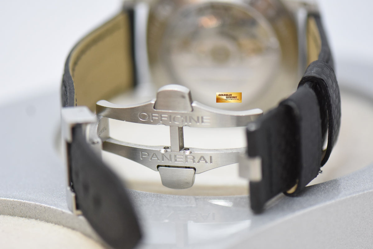 [SOLD] PANERAI LUMINOR 1950 CASE 44mm STEEL IN LEATHER STRAP FLYBACK CHRONOGRAPH CAL.OPXIX AUTOMATIC PAM 361 (NEAR MINT)