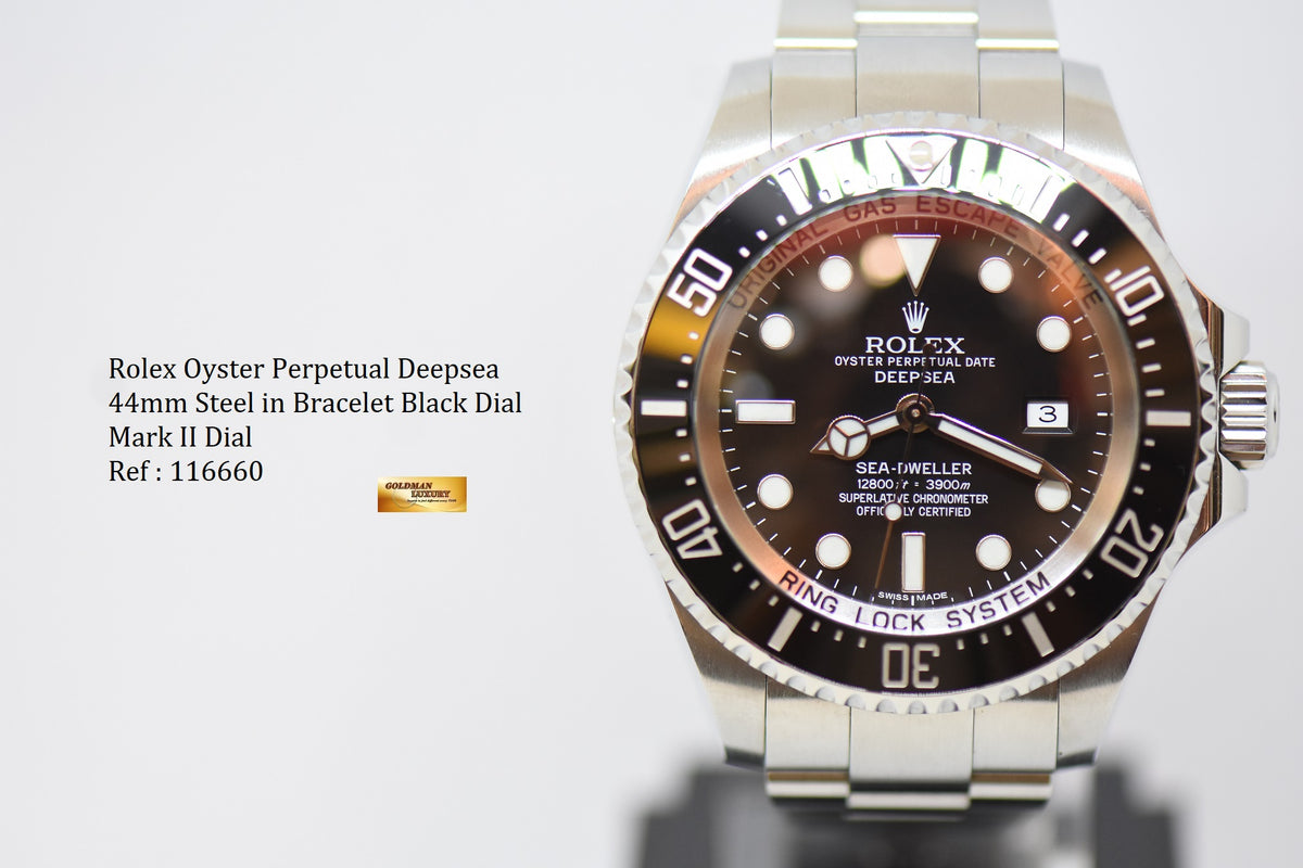 [SOLD] ROLEX OYSTER PERPETUAL DEEPSEA SEA-DWELLER 44mm MARK II DIAL CERAMIC BLACK AUTOMATIC 116660 (MINT)