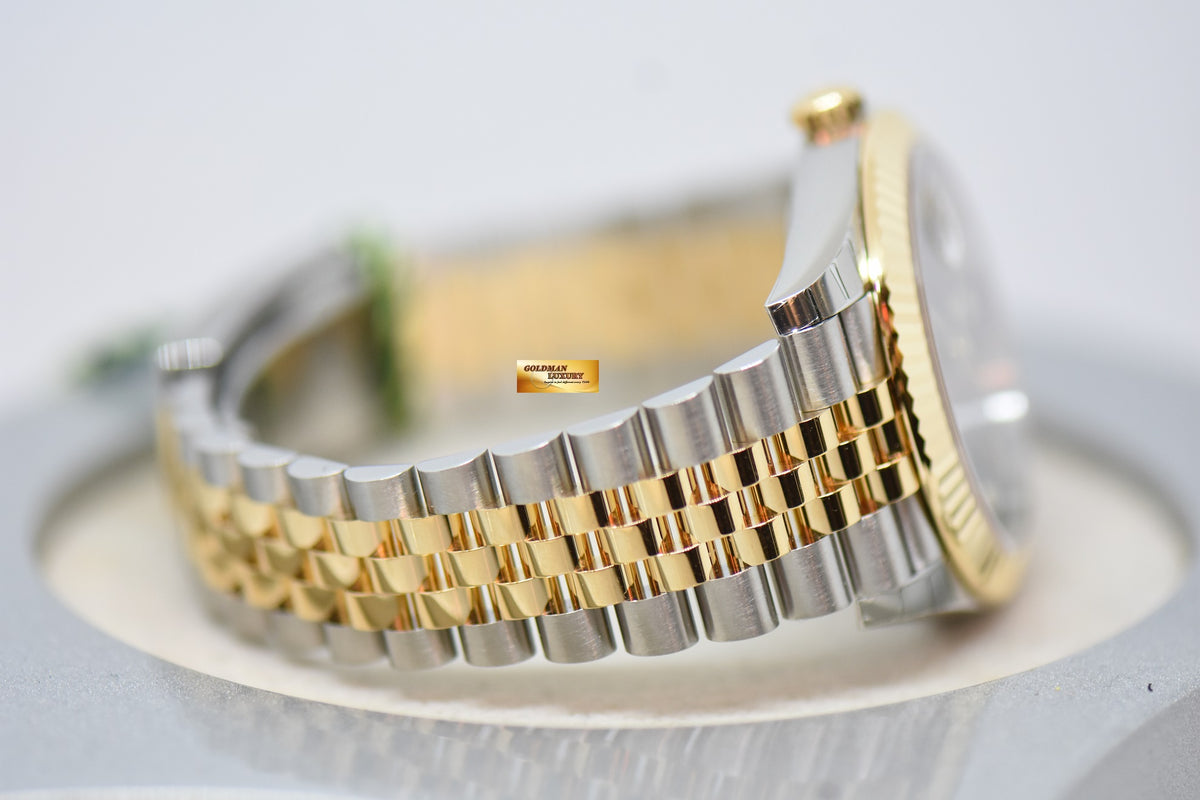 [SOLD] ROLEX OYSTER PERPETUAL DATEJUST 41mm GOLD / STEEL IN JUBILEE BRACELET BLACK DIAMOND DIAL 126333 (NEW-UNWORN)