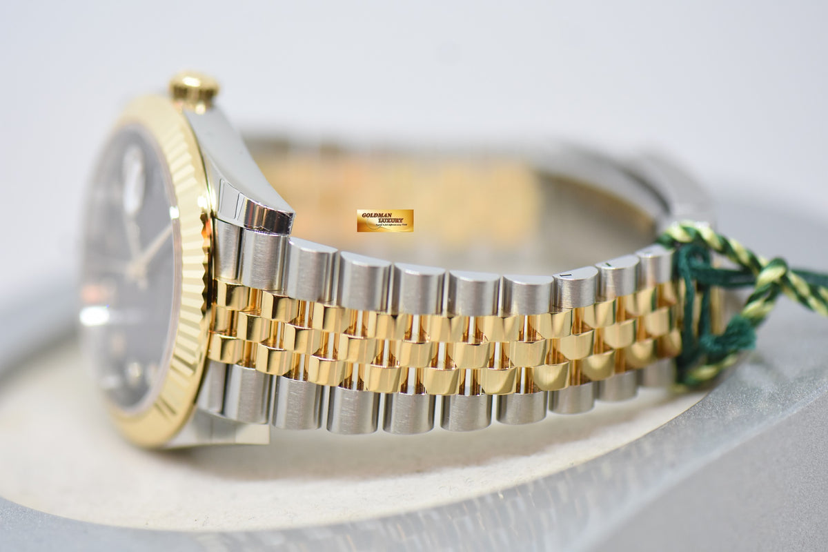 [SOLD] ROLEX OYSTER PERPETUAL DATEJUST 41mm GOLD / STEEL IN JUBILEE BRACELET BLACK DIAMOND DIAL 126333 (NEW-UNWORN)