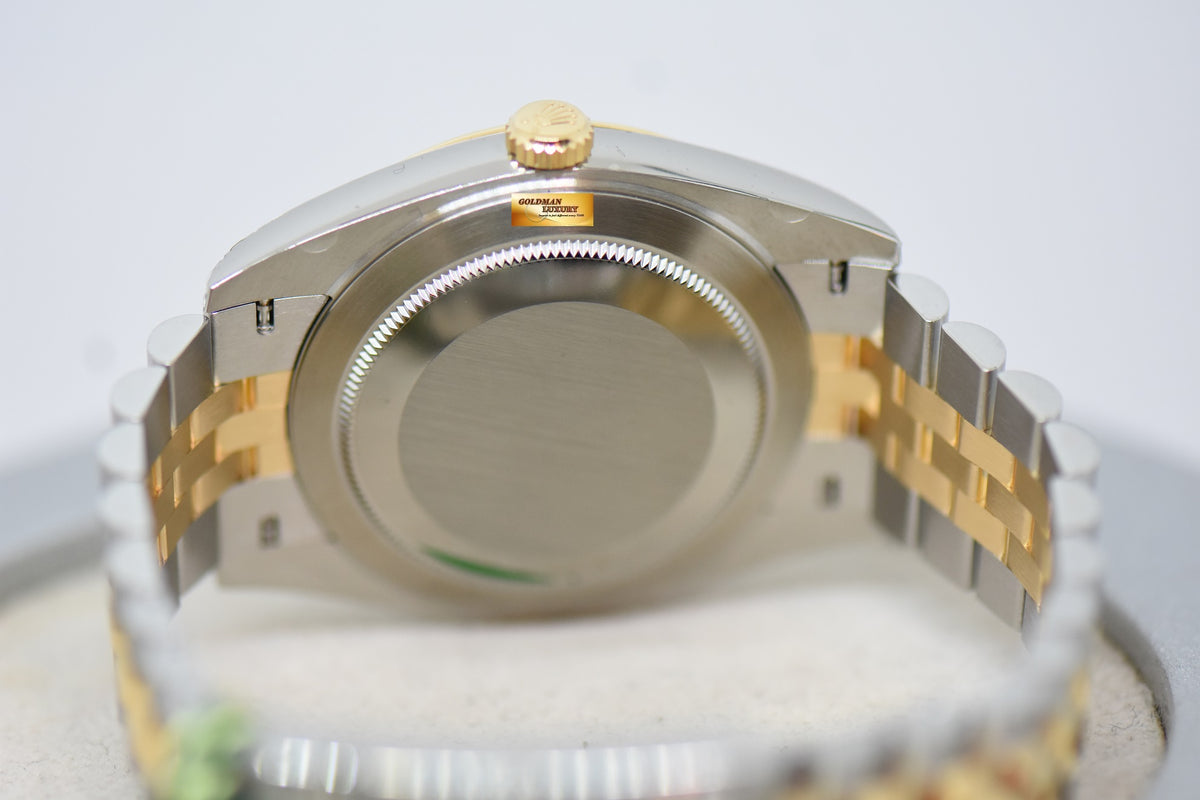 [SOLD] ROLEX OYSTER PERPETUAL DATEJUST 41mm GOLD / STEEL IN JUBILEE BRACELET BLACK DIAMOND DIAL 126333 (NEW-UNWORN)