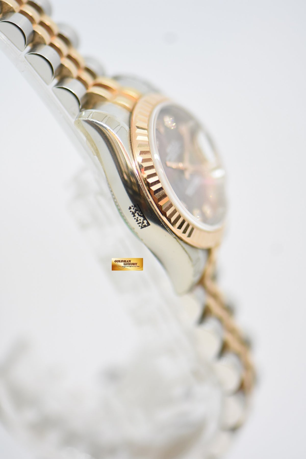 [SOLD] ROLEX OYSTER DATEJUST 26mm EVEROSE GOLD / STEEL IN JUBILEE BRACELET TAHITIAN MOP DIAMOND DIAL 179171 (MINT)