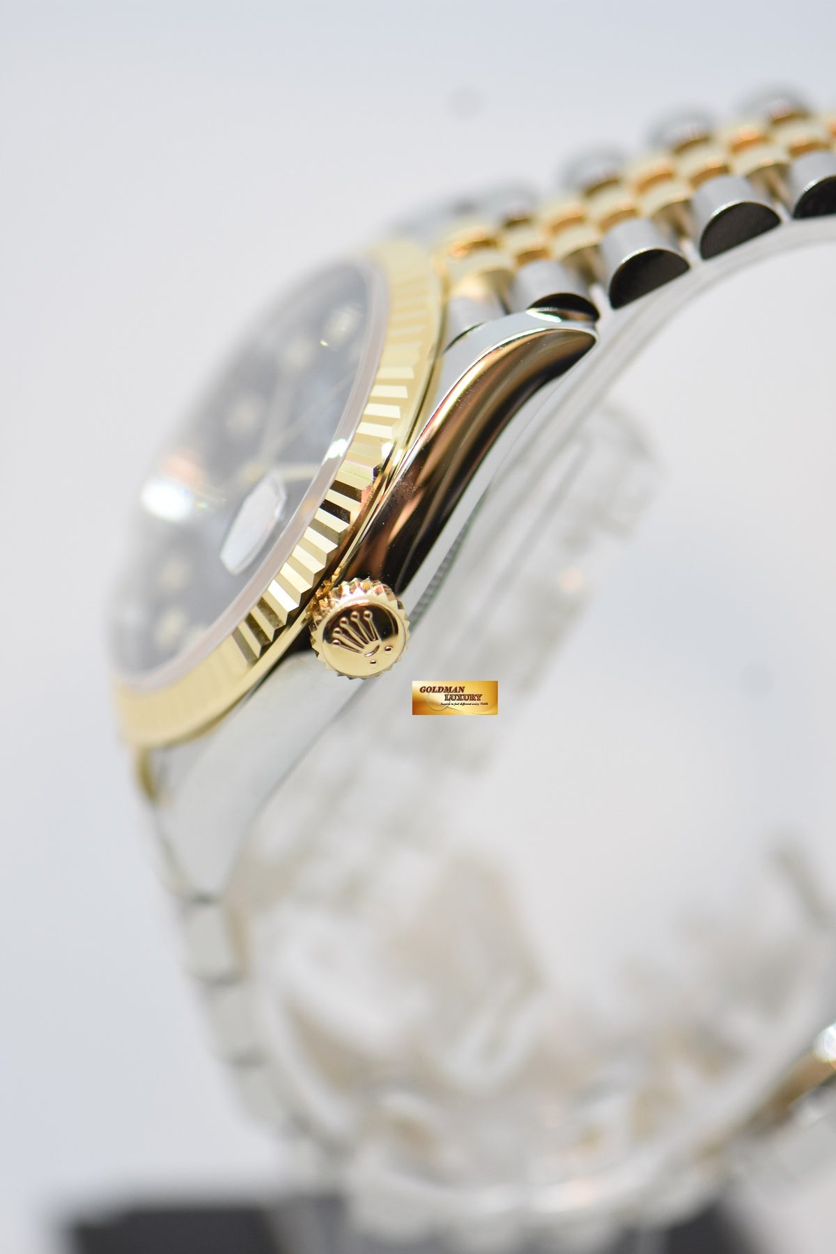 [SOLD] ROLEX OYSTER PERPETUAL DATEJUST 36mm GOLD / STEEL IN JUBILEE BRACELET BLACK DIAMOND DIAL 126233 (NEW-UNWORN)