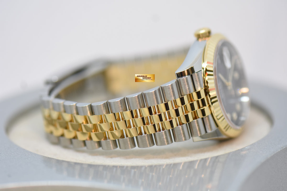 [SOLD] ROLEX OYSTER PERPETUAL DATEJUST 36mm GOLD / STEEL IN JUBILEE BRACELET BLACK DIAMOND DIAL 126233 (NEW-UNWORN)