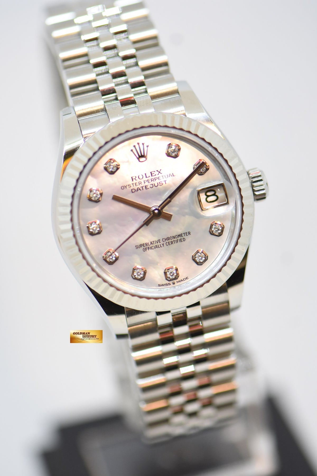 [SOLD] ROLEX OYSTER PERPETUAL DATEJUST 31mm STEEL IN JUBILEE BRACELET MOP DIAMOND DIAL 278274 (NEW-UNWORN)