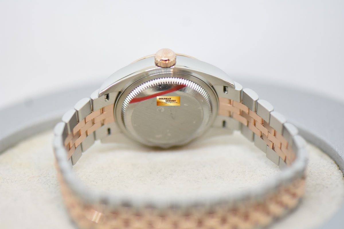 [SOLD] ROLEX OYSTER PERPETUAL DATEJUST 28mm EVEROSE GOLD / STEEL IN JUBILEE BRACELET AUBERGINE PURPLE DIAMOND DIAL 279171 (LNIB)