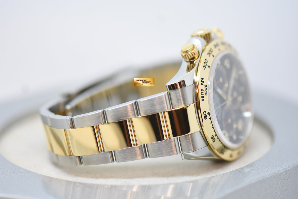 [SOLD] ROLEX OYSTER PERPETUAL DAYTONA CHRONOGRAPH 40mm GOLD / STEEL IN OYSTER BRACELET BLUE ARABIC NUMERALS DIAL 116503 (LNIB)