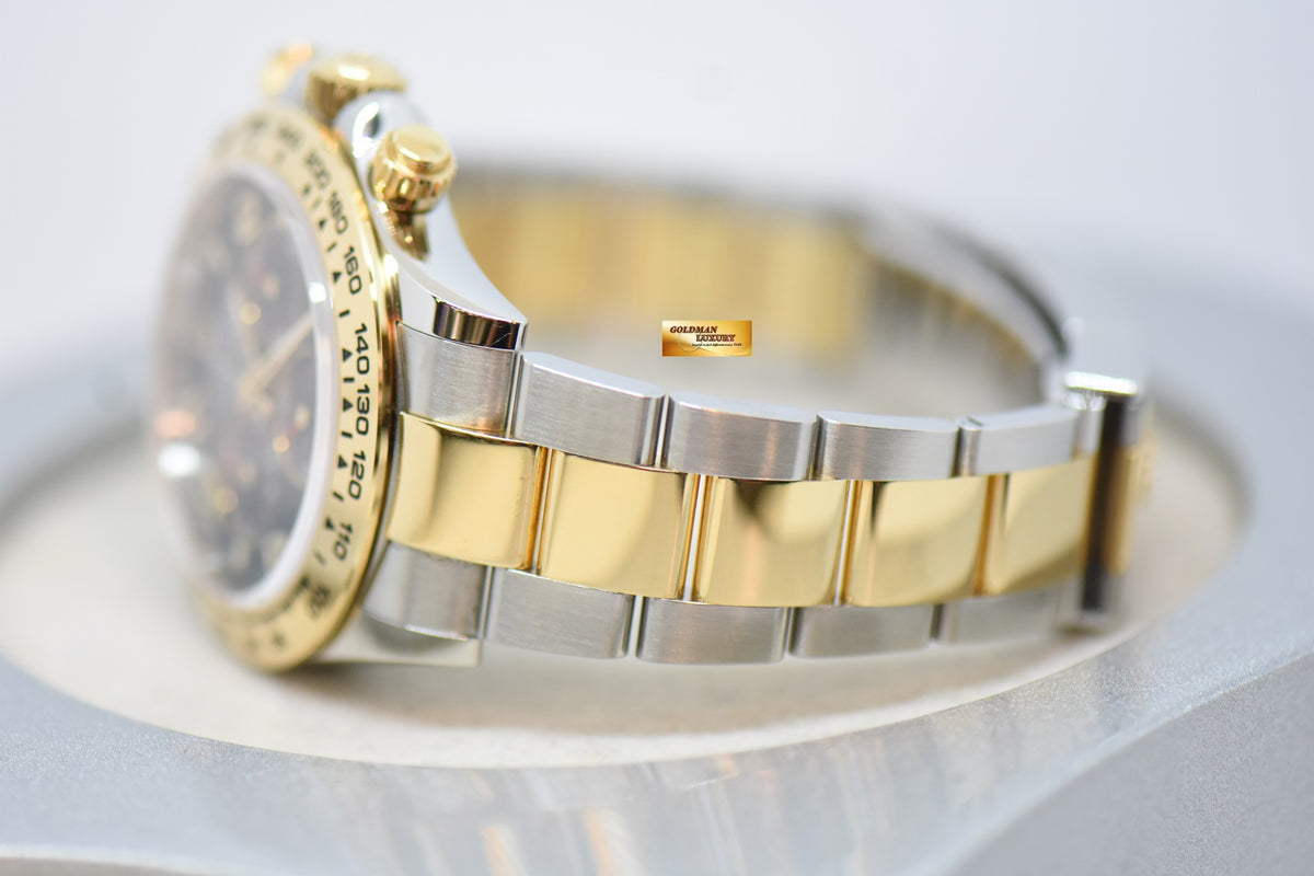 [SOLD] ROLEX OYSTER PERPETUAL DAYTONA CHRONOGRAPH 40mm GOLD / STEEL IN OYSTER BRACELET BLUE ARABIC NUMERALS DIAL 116503 (LNIB)