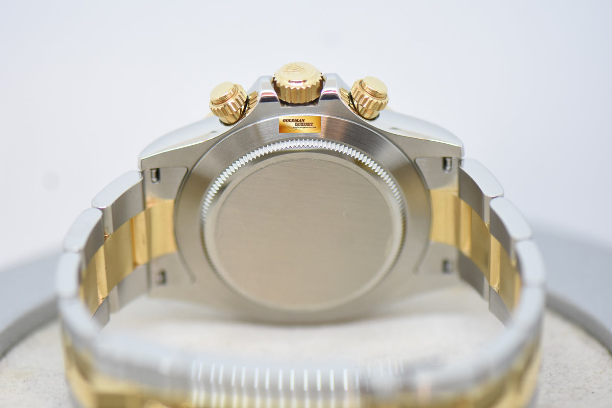 [SOLD] ROLEX OYSTER PERPETUAL DAYTONA CHRONOGRAPH 40mm GOLD / STEEL IN OYSTER BRACELET BLUE ARABIC NUMERALS DIAL 116503 (LNIB)