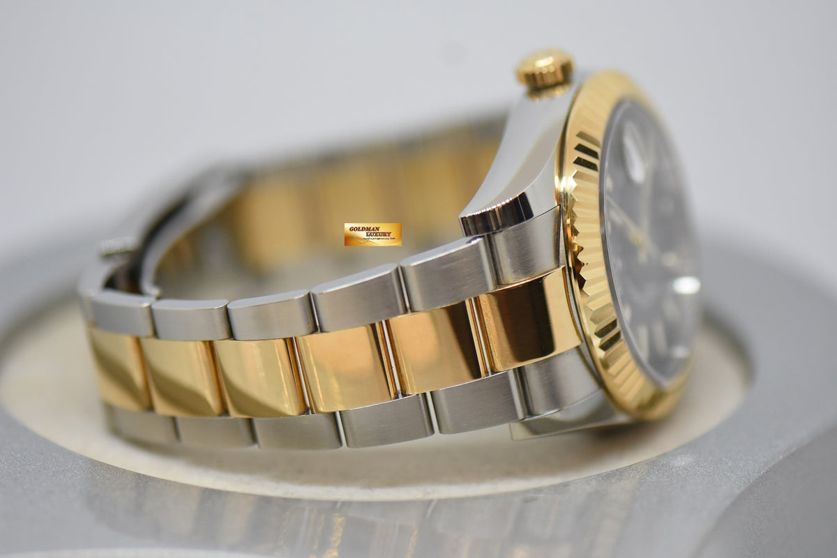 [SOLD] ROLEX OYSTER PERPETUAL SKY-DWELLER 42mm ANNUAL CALENDAR GMT GOLD / STEEL BLACK DIAL 326933 (MINT)