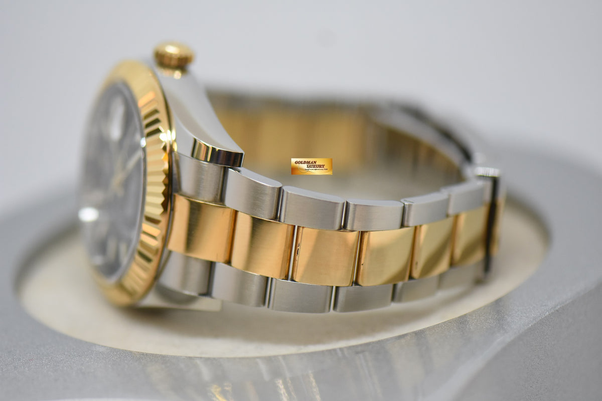 [SOLD] ROLEX OYSTER PERPETUAL SKY-DWELLER 42mm ANNUAL CALENDAR GMT GOLD / STEEL BLACK DIAL 326933 (MINT)