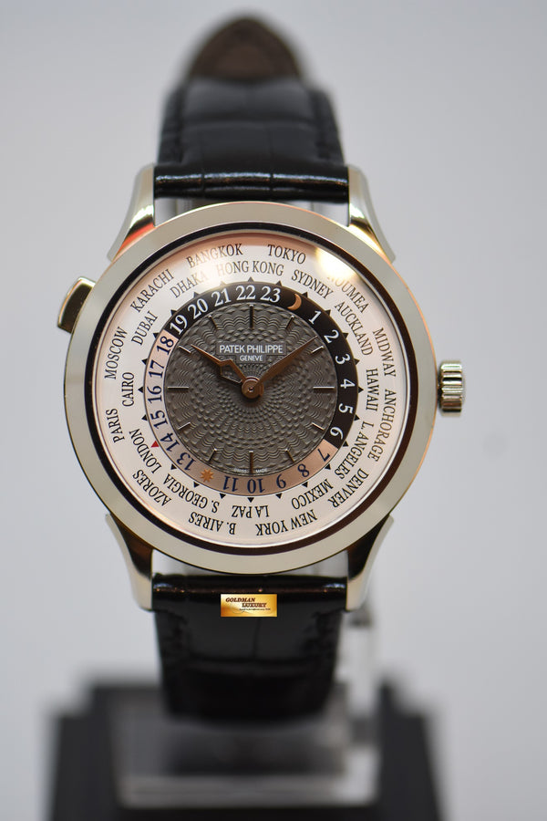 [SOLD] PATEK PHILIPPE WORLD TIME 38.5mm WHITE GOLD IN LEATHER STRAP AUTOMATIC 5230G (LNIB)