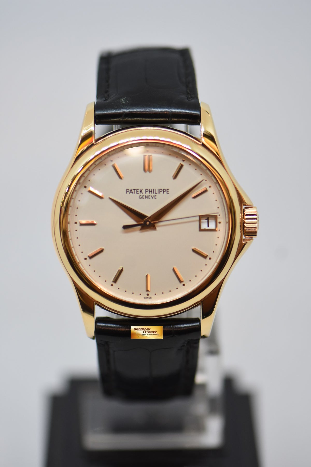 [SOLD] PATEK PHILIPPE CALATRAVA 38mm ROSE GOLD IN LEATHER STRAP AUTOMATIC 5127R (MINT)