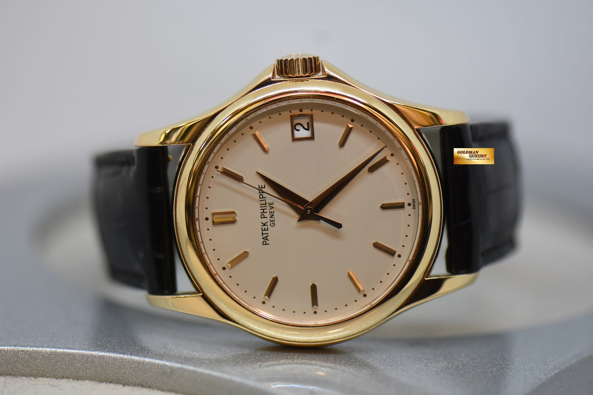 [SOLD] PATEK PHILIPPE CALATRAVA 38mm ROSE GOLD IN LEATHER STRAP AUTOMATIC 5127R (MINT)