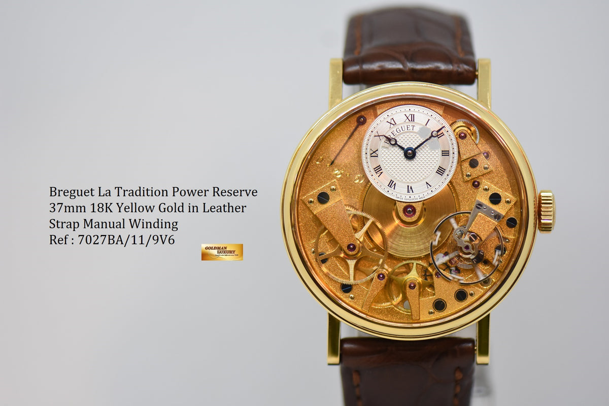 [SOLD] BREGUET LA TRADITION POWER RESERVE 37mm 18K YELLOW GOLD MANUAL WINDING 7027BA/11/9V6 (MINT)