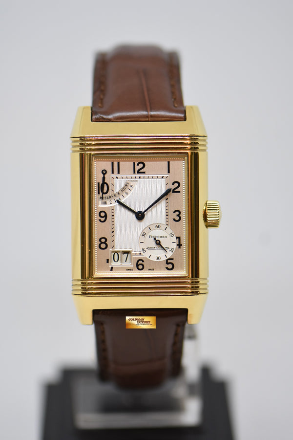 [SOLD] JLC REVERSO GRANDE DATE 8 DAYS POWER RESERVE 18K YELLOW GOLD MANUAL WINDING 240.1.15 (MINT)