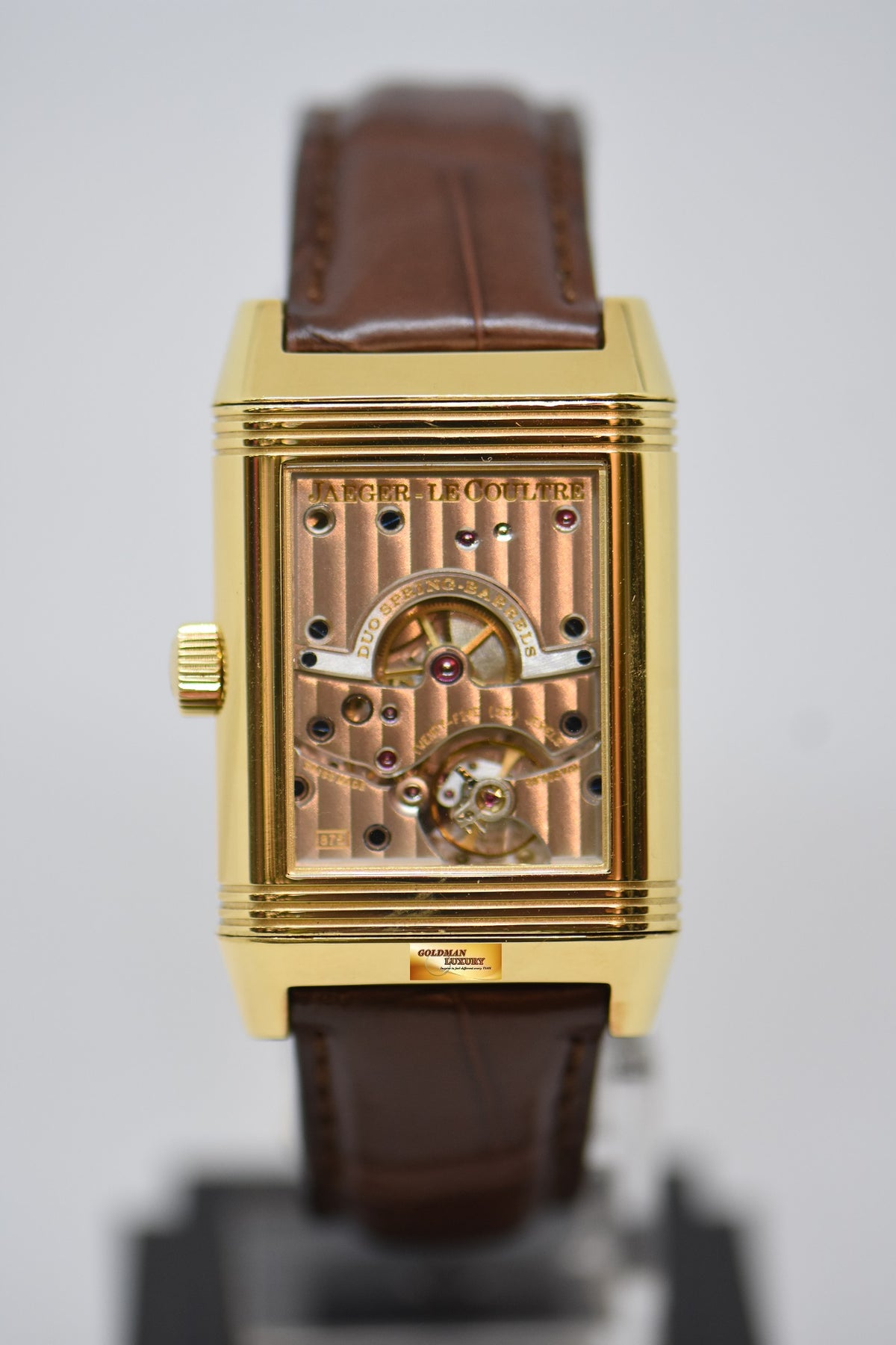 [SOLD] JLC REVERSO GRANDE DATE 8 DAYS POWER RESERVE 18K YELLOW GOLD MANUAL WINDING 240.1.15 (MINT)