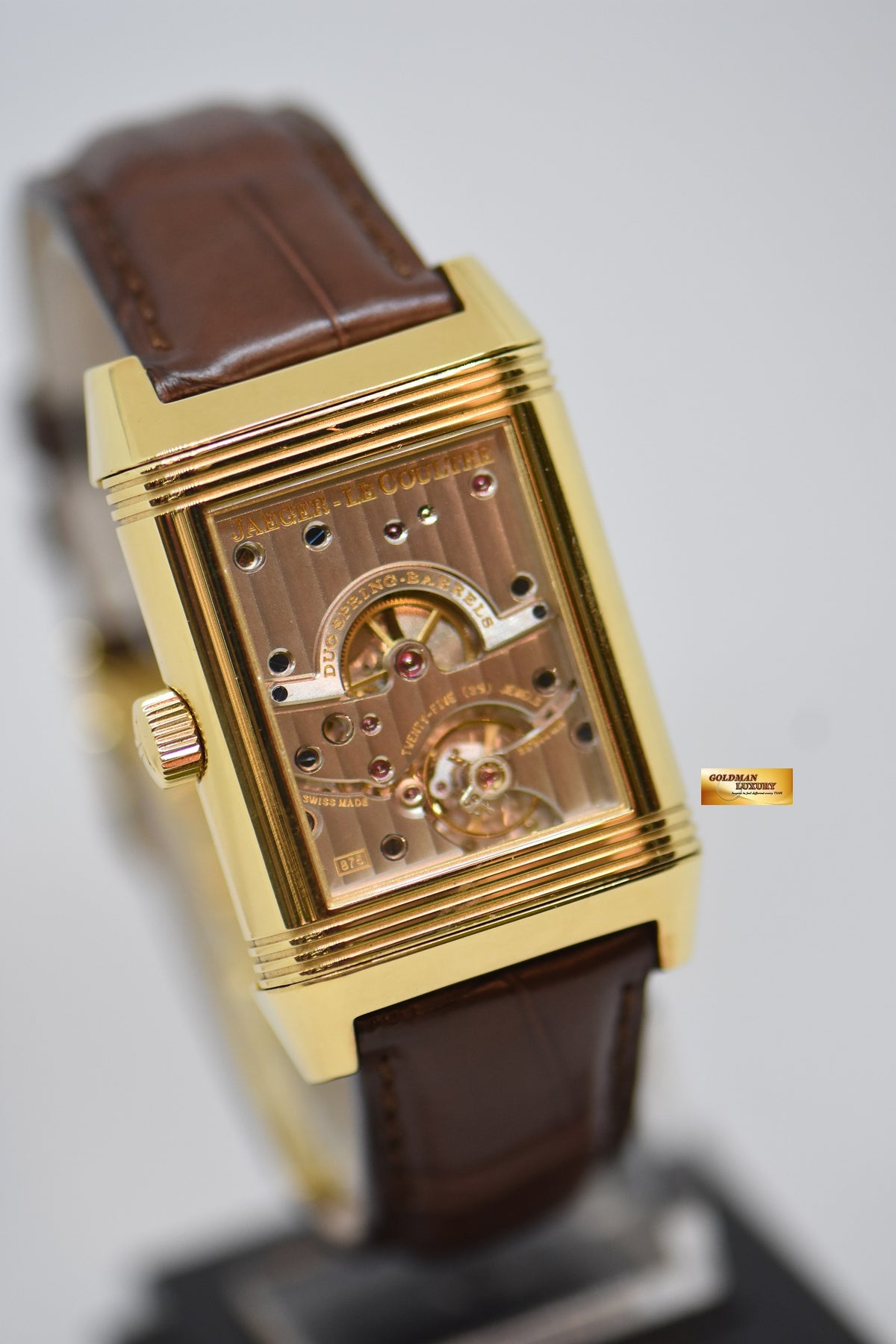 [SOLD] JLC REVERSO GRANDE DATE 8 DAYS POWER RESERVE 18K YELLOW GOLD MANUAL WINDING 240.1.15 (MINT)