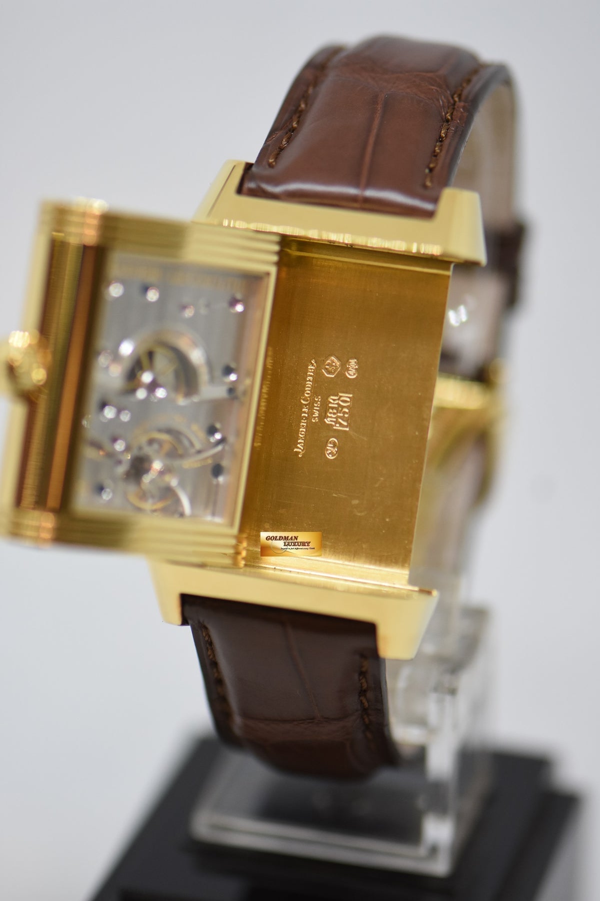 [SOLD] JLC REVERSO GRANDE DATE 8 DAYS POWER RESERVE 18K YELLOW GOLD MANUAL WINDING 240.1.15 (MINT)