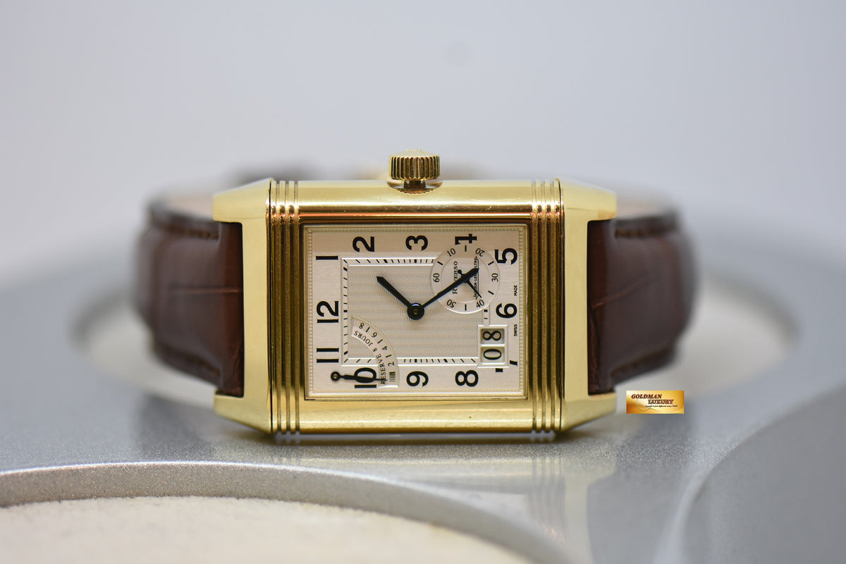 [SOLD] JLC REVERSO GRANDE DATE 8 DAYS POWER RESERVE 18K YELLOW GOLD MANUAL WINDING 240.1.15 (MINT)