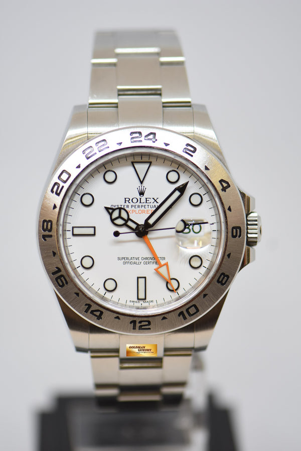 [SOLD] ROLEX OYSTER PERPETUAL EXPLORER II 42mm STEEL IN BRACELET WHITE DIAL 216570 (LNIB)