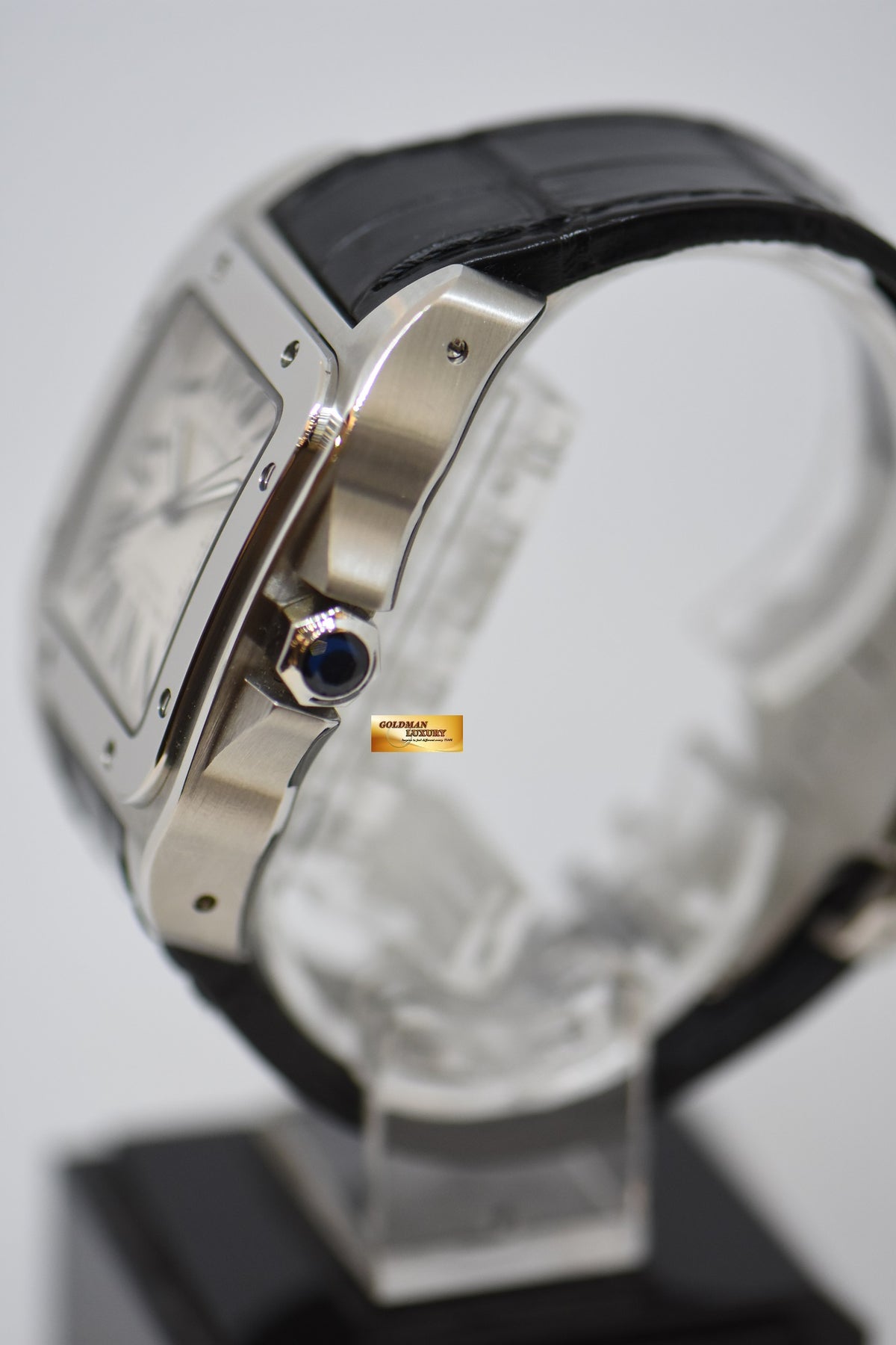 [SOLD] CARTIER SANTOS 100 XL STEEL IN LEATHER STRAP AUTOMATIC 2656 (MINT)