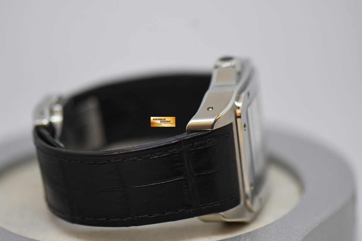 [SOLD] CARTIER SANTOS 100 XL STEEL IN LEATHER STRAP AUTOMATIC 2656 (MINT)
