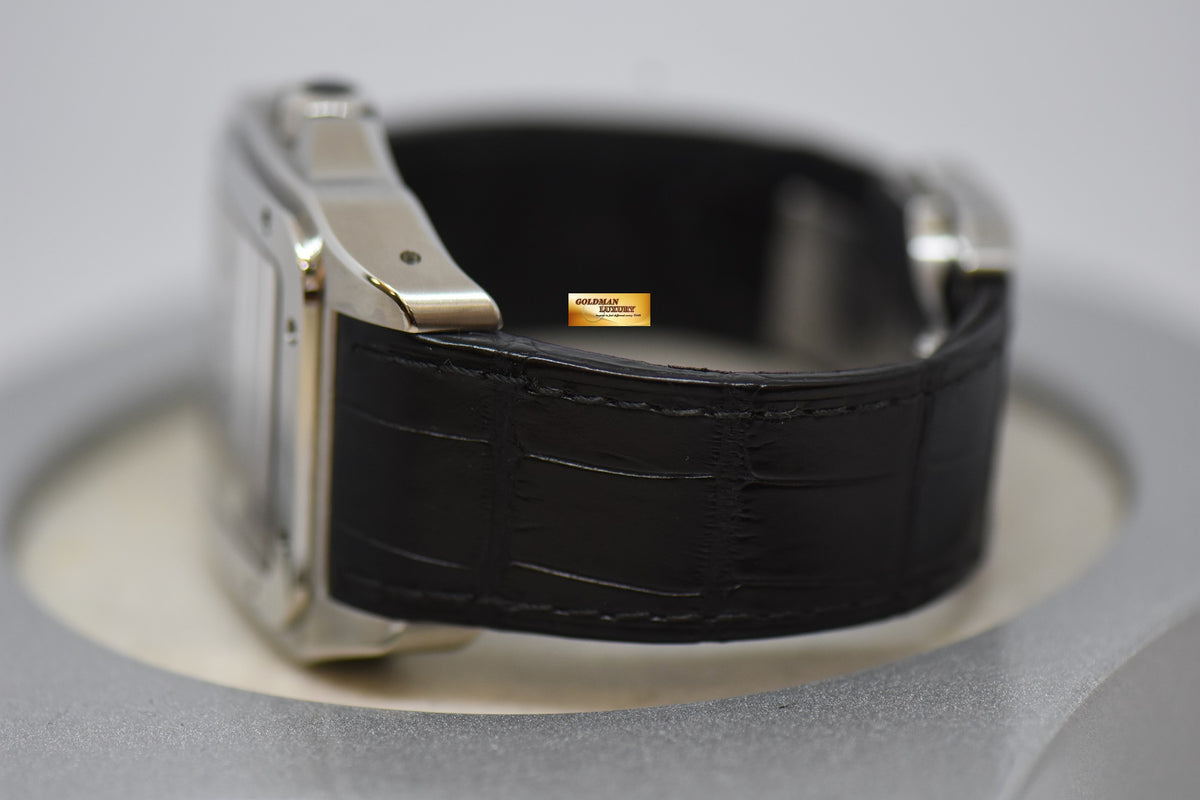 [SOLD] CARTIER SANTOS 100 XL STEEL IN LEATHER STRAP AUTOMATIC 2656 (MINT)