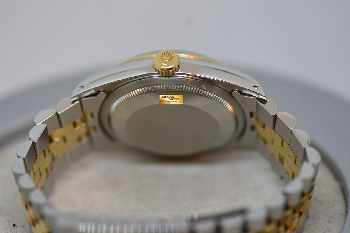 [SOLD] ROLEX OYSTER DATEJUST 36mm HALF-GOLD IN JUBILEE BRACELET GOLD DIAL 16233 (MINT) (WATCH ONLY)