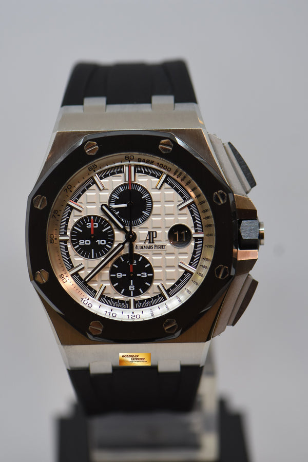 [SOLD] AUDEMARS PIGUET ROYAL OAK OFFSHORE 44mm CHRONOGRAPH STEEL CERAMIC BEZEL AUTOMATIC 26400SO (MINT)