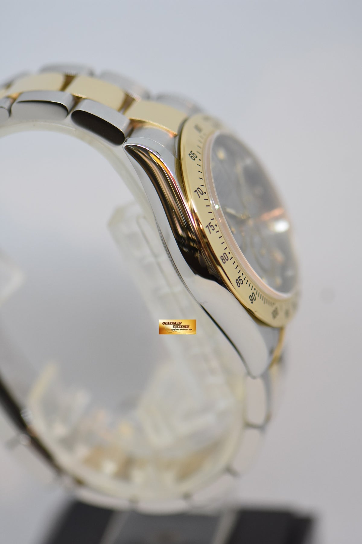 [SOLD] ROLEX OYSTER PERPETUAL DAYTONA CHRONOGRAPH 40mm GOLD / STEEL IN OYSTER BRACELET GREY DIAL 116523 (GREEN LUME) (SHORT CLASP) (LNIB)
