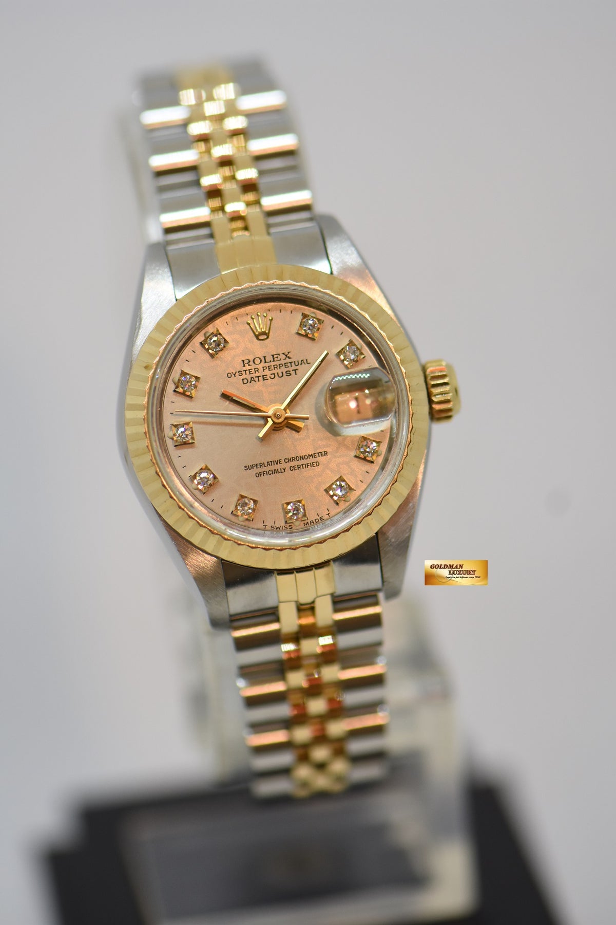 [SOLD] ROLEX OYSTER DATEJUST 26mm HALF-GOLD IN JUBILEE BRACELET COMPUTER DIAMOND DIAL 69173 (NEAR MINT)
