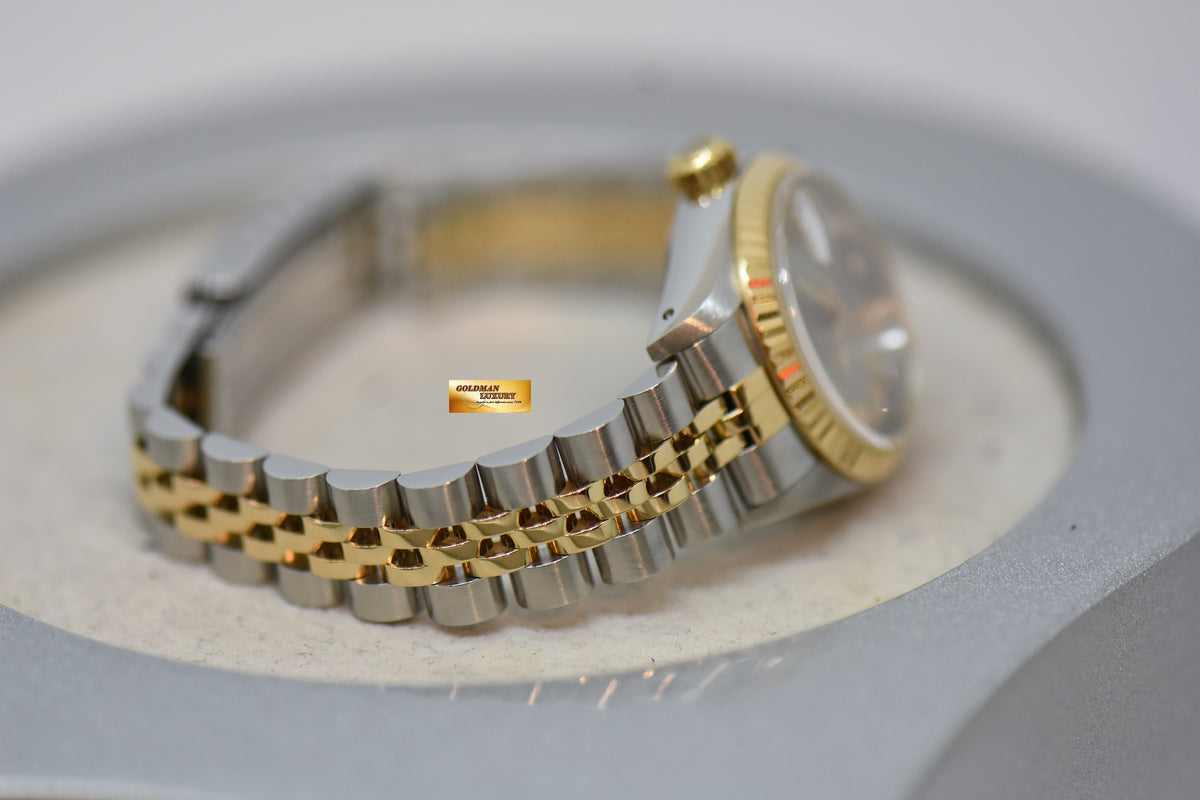 [SOLD] ROLEX OYSTER DATEJUST 26mm HALF-GOLD IN JUBILEE BRACELET COMPUTER DIAMOND DIAL 69173 (NEAR MINT)