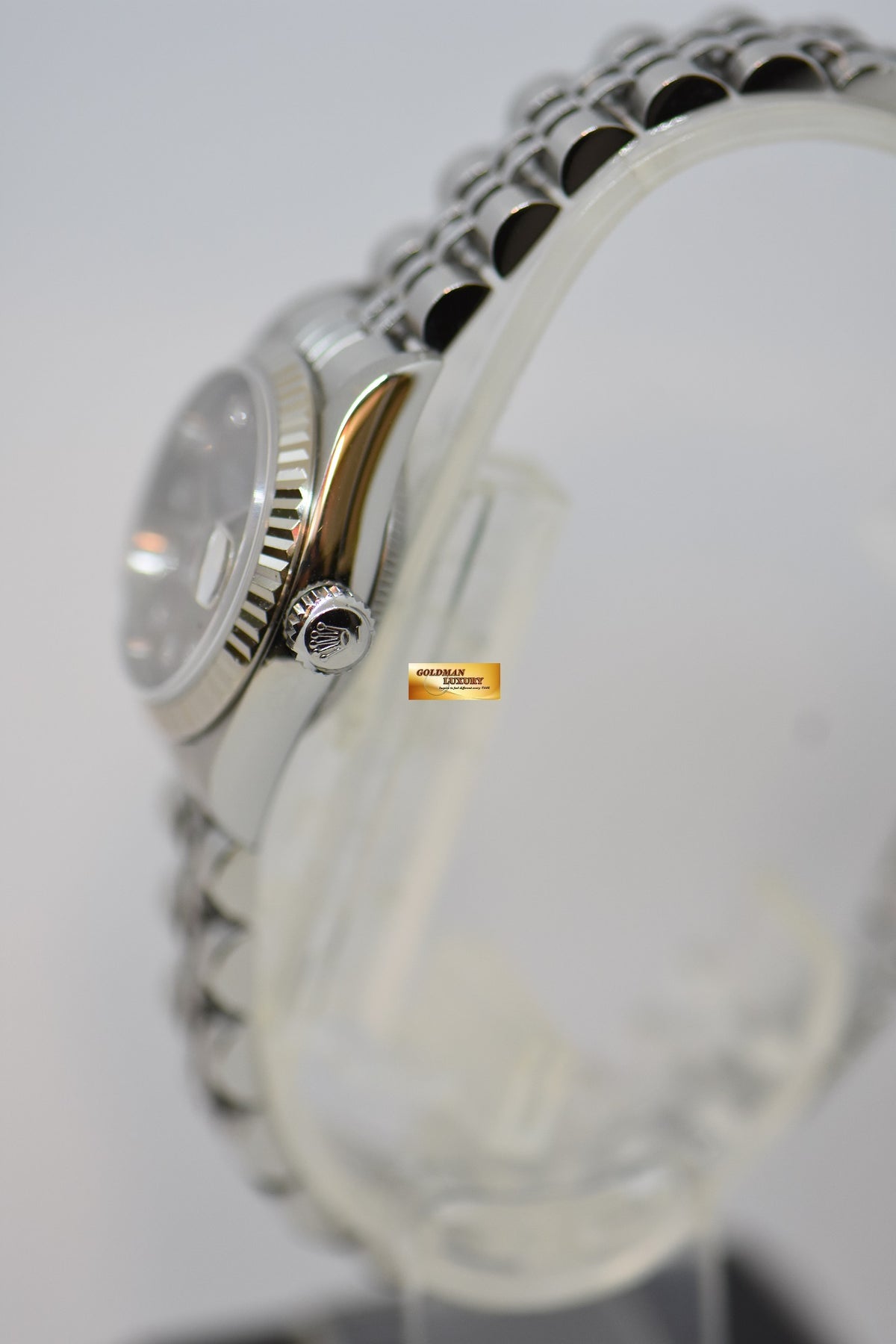 [SOLD] ROLEX OYSTER DATEJUST 26mm STEEL IN JUBILEE BRACELET BLACK TAHITIAN MOP DIAMOND DIAL 79174 (MINT)