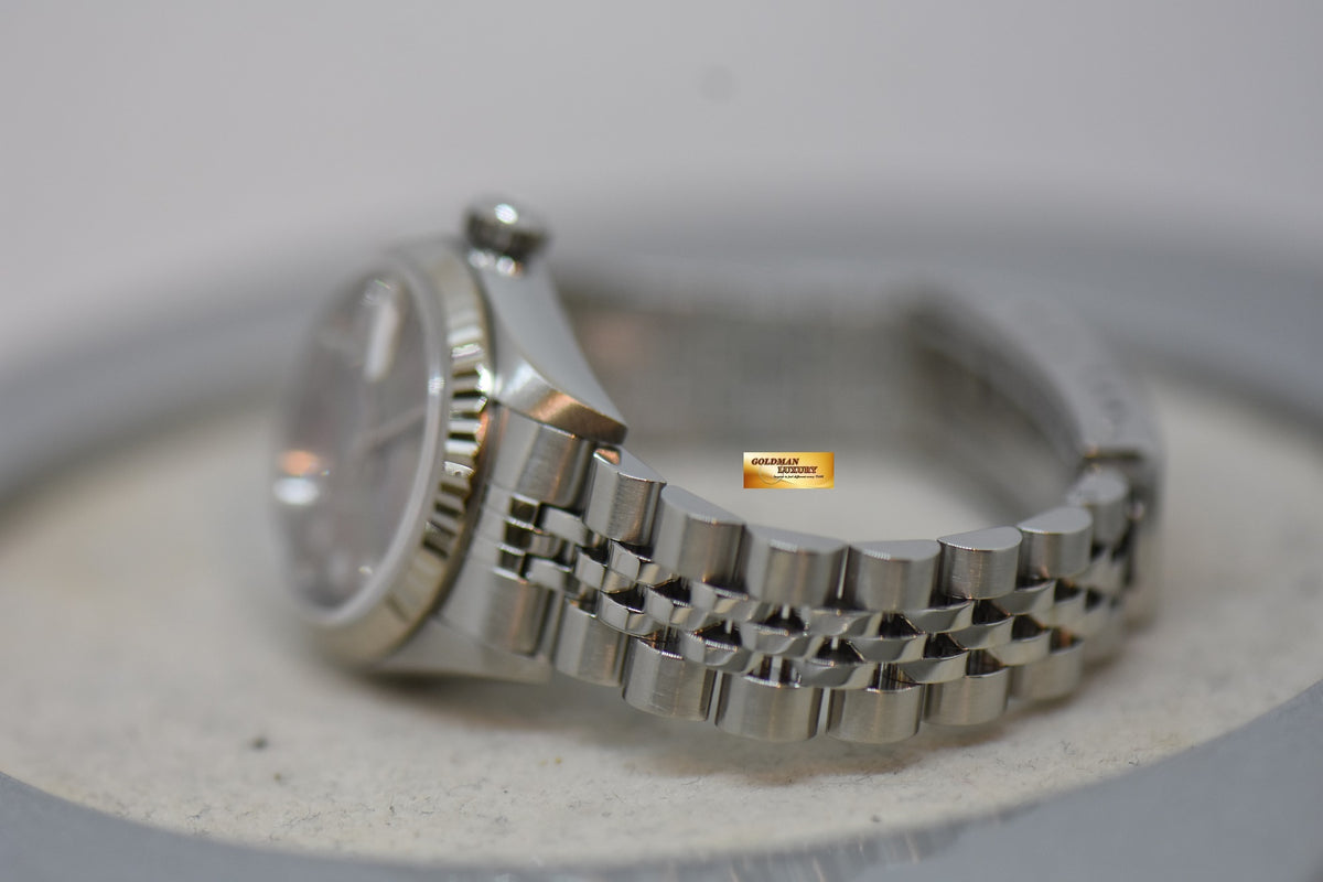 [SOLD] ROLEX OYSTER DATEJUST 26mm STEEL IN JUBILEE BRACELET BLACK TAHITIAN MOP DIAMOND DIAL 79174 (MINT)