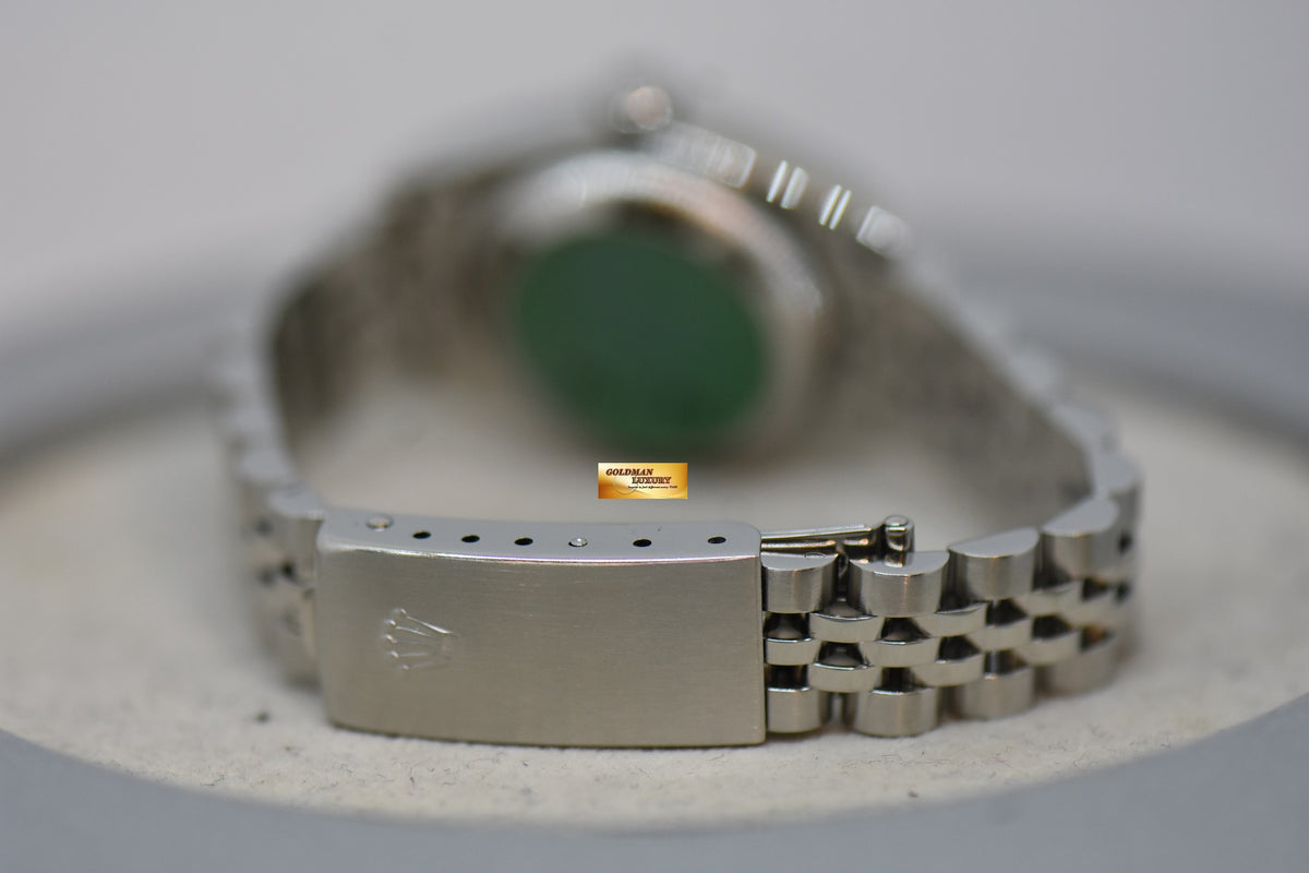 [SOLD] ROLEX OYSTER DATEJUST 26mm STEEL IN JUBILEE BRACELET BLACK TAHITIAN MOP DIAMOND DIAL 79174 (MINT)