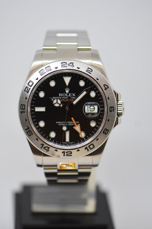 [SOLD] ROLEX OYSTER PERPETUAL EXPLORER II 42mm STEEL IN BRACELET BLACK DIAL 216570 (MINT)