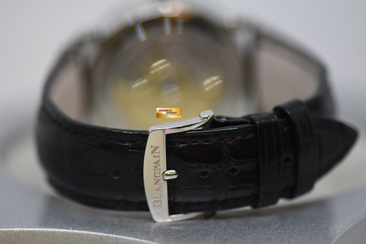 [SOLD] BLANCPAIN VILLERET COMPLETE CALENDAR MOONPHASE 40mm STEEL IN LEATHER STRAP AUTOMATIC 6654A/1127/55B (LNIB)