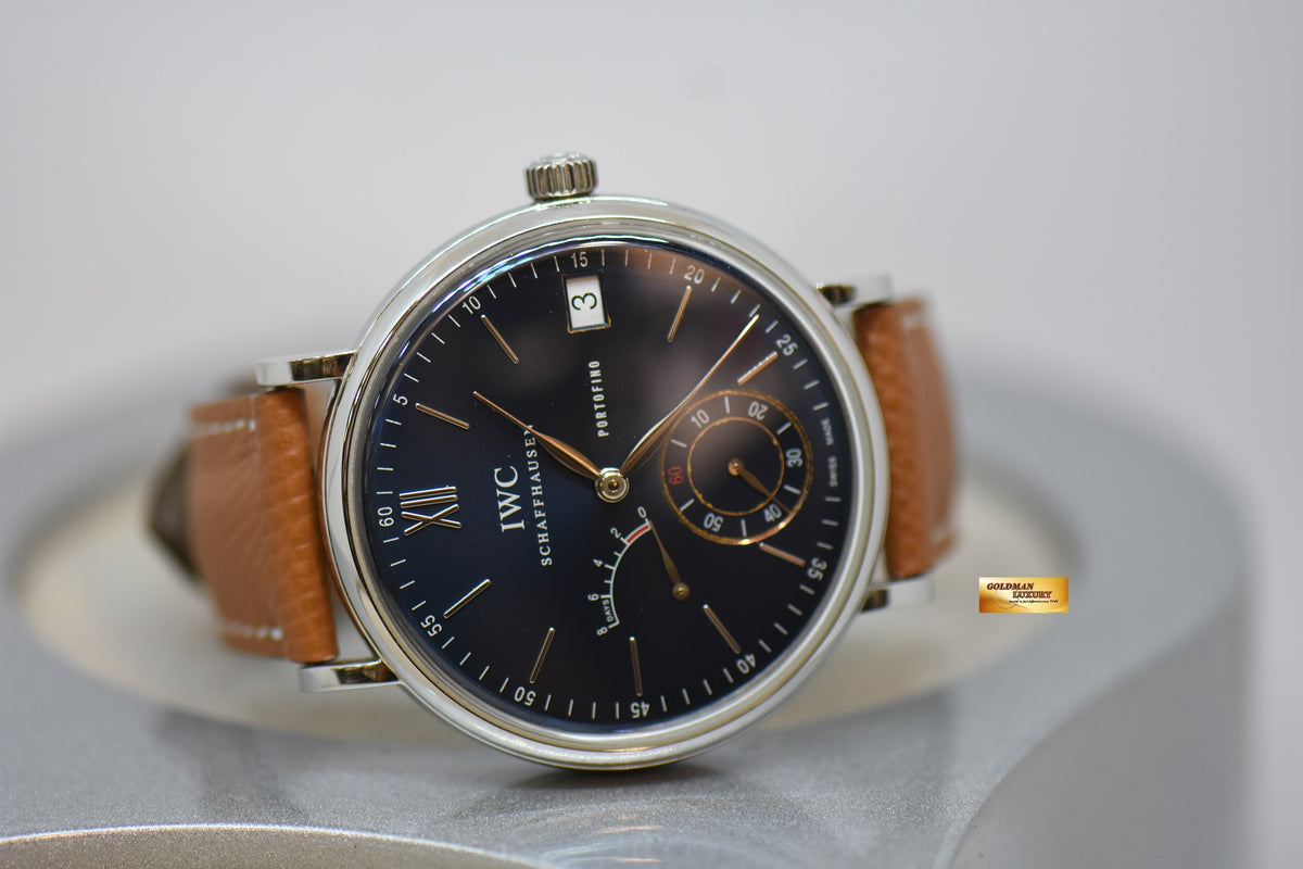 [SOLD] IWC PORTOFINO 43mm 8 DAYS POWER RESERVE MANUAL WINDING BLUE DIAL IW5101-06 (NEAR MINT)