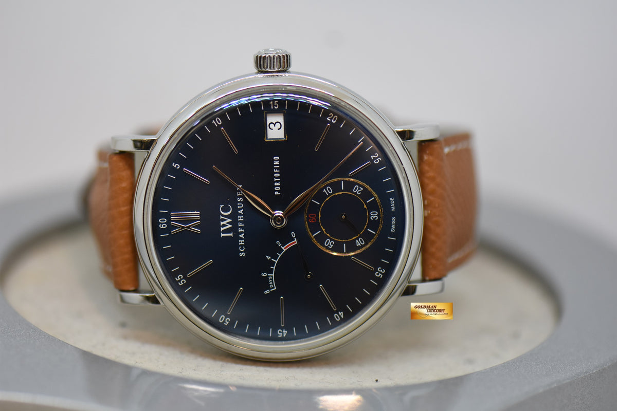 [SOLD] IWC PORTOFINO 43mm 8 DAYS POWER RESERVE MANUAL WINDING BLUE DIAL IW5101-06 (NEAR MINT)