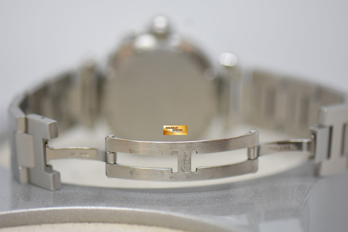 [SOLD] CARTIER PASHA 35mm STEEL IN BRACELET SILVER DIAL AUTOMATIC 2423 (MINT) (WATCH ONLY)