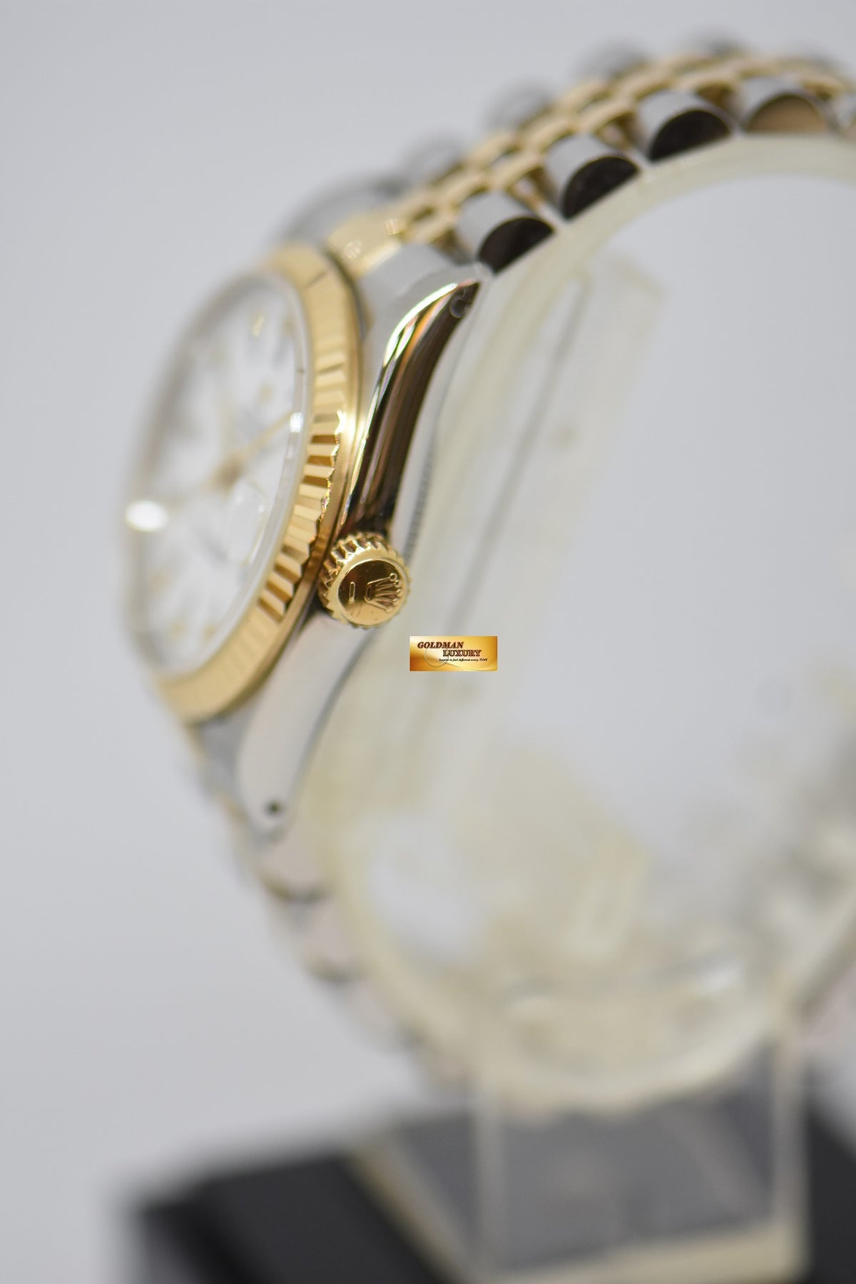 [SOLD] ROLEX OYSTER DATEJUST 31mm HALF-GOLD IN JUBILEE BRACELET WHITE DIAL 68273 (MINT)