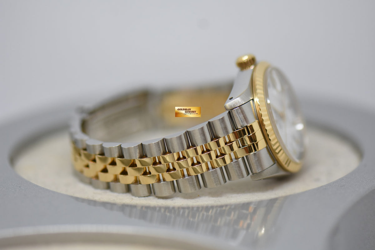 [SOLD] ROLEX OYSTER DATEJUST 31mm HALF-GOLD IN JUBILEE BRACELET WHITE DIAL 68273 (MINT)