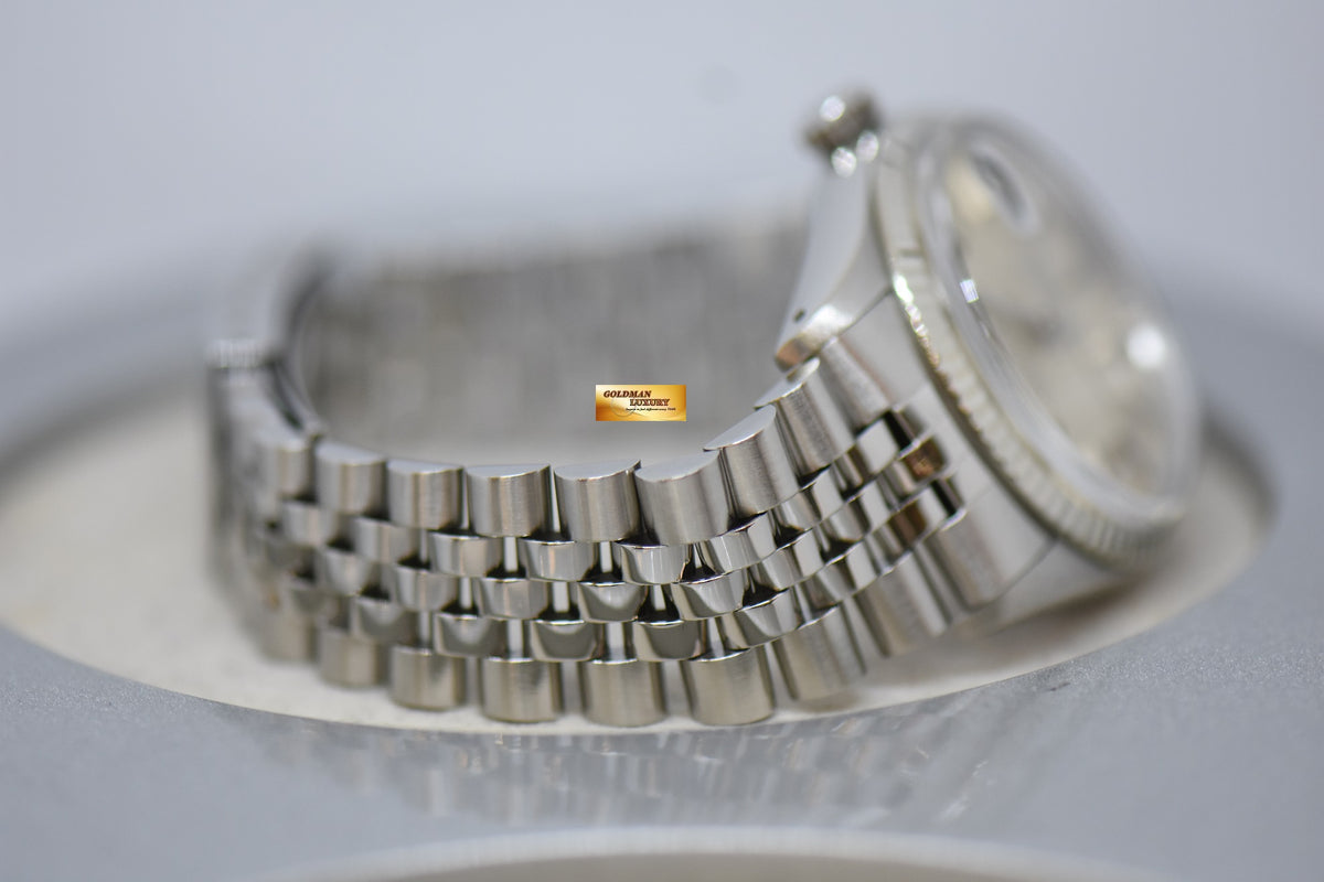 [SOLD] ROLEX OYSTER DATEJUST 36mm STEEL IN JUBILEE BRACELET SILVER LINEN DIAL 16014 (QUICKSET-DIAL) (MINT)