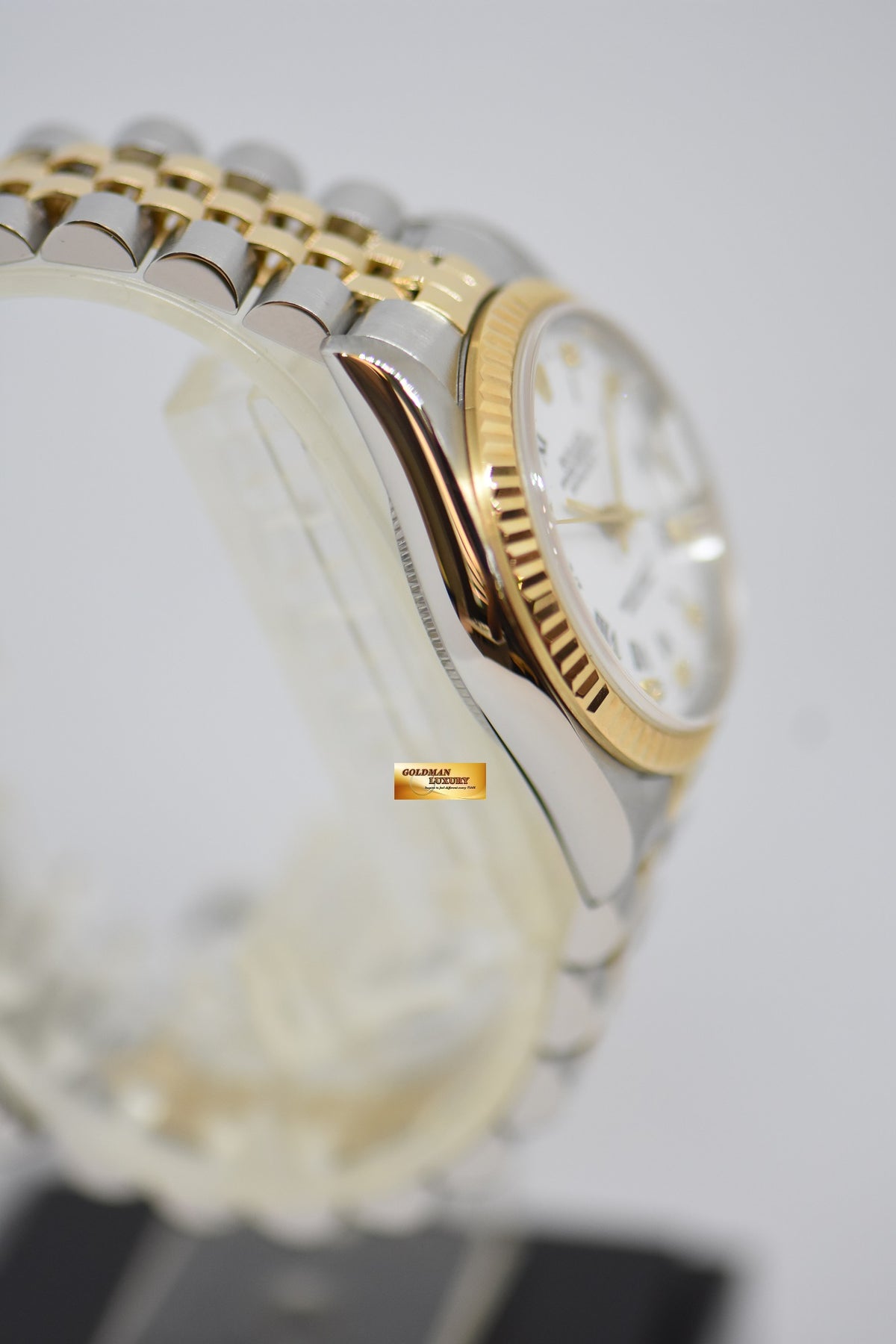 [SOLD] ROLEX OYSTER DATEJUST 31mm HALF-GOLD IN JUBILEE BRACELET WHITE DIAMOND DIAL 68273 (MINT)