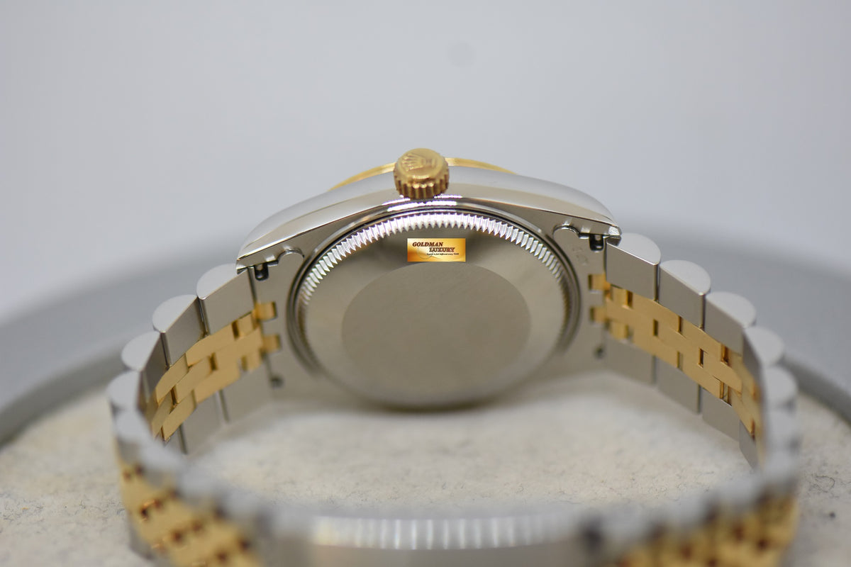 [SOLD] ROLEX OYSTER DATEJUST 31mm HALF-GOLD IN JUBILEE BRACELET WHITE DIAMOND DIAL 68273 (MINT)