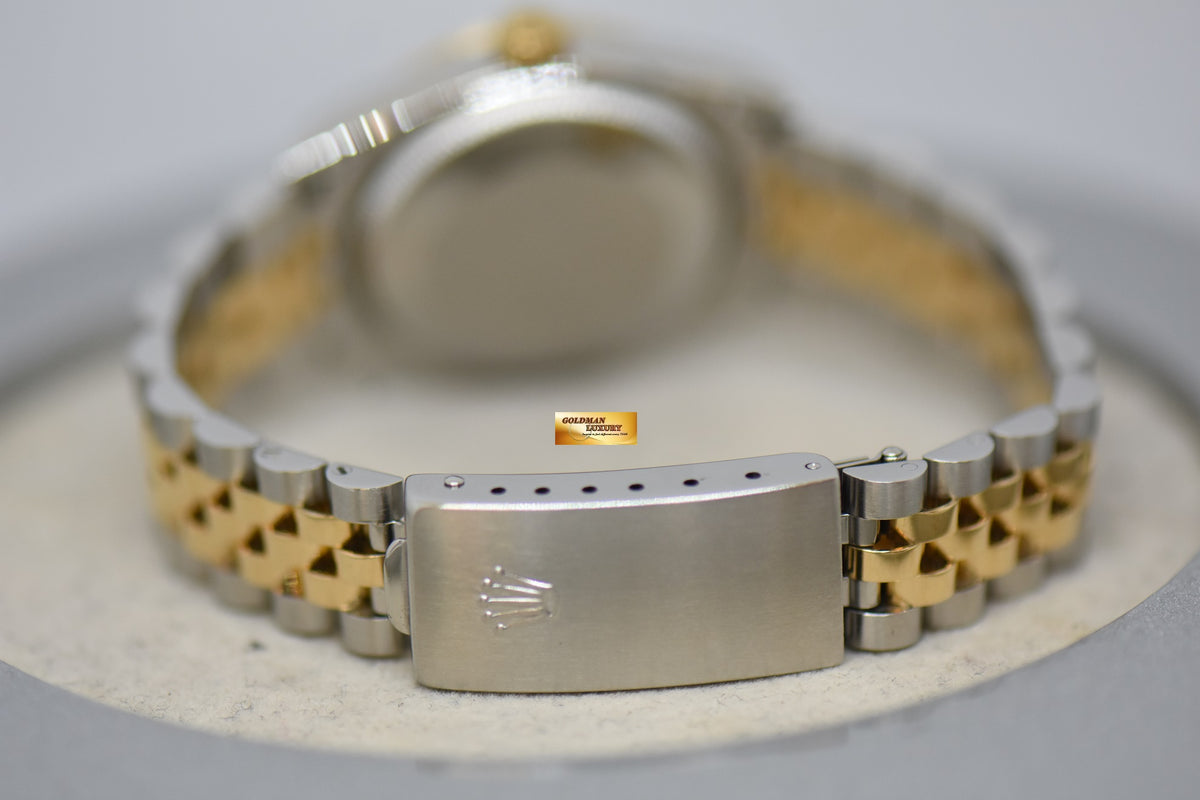 [SOLD] ROLEX OYSTER DATEJUST 31mm HALF-GOLD IN JUBILEE BRACELET WHITE DIAMOND DIAL 68273 (MINT)