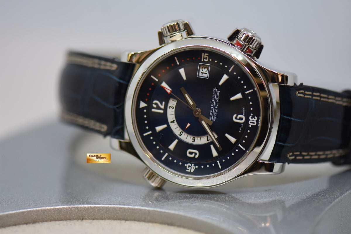 [SOLD] JAEGER-LeCOULTRE MASTER COMPRESSOR MEMOVOX ALARM 42mm IN PLATINUM ON LEATHER STRAP BLUE DIAL AUTOMATIC – LIMITED OF 250pcs (MINT)